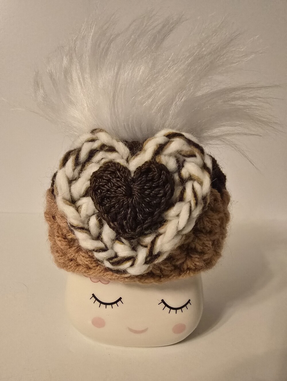 Handmade Crocheted Marshmallow Mug Hat